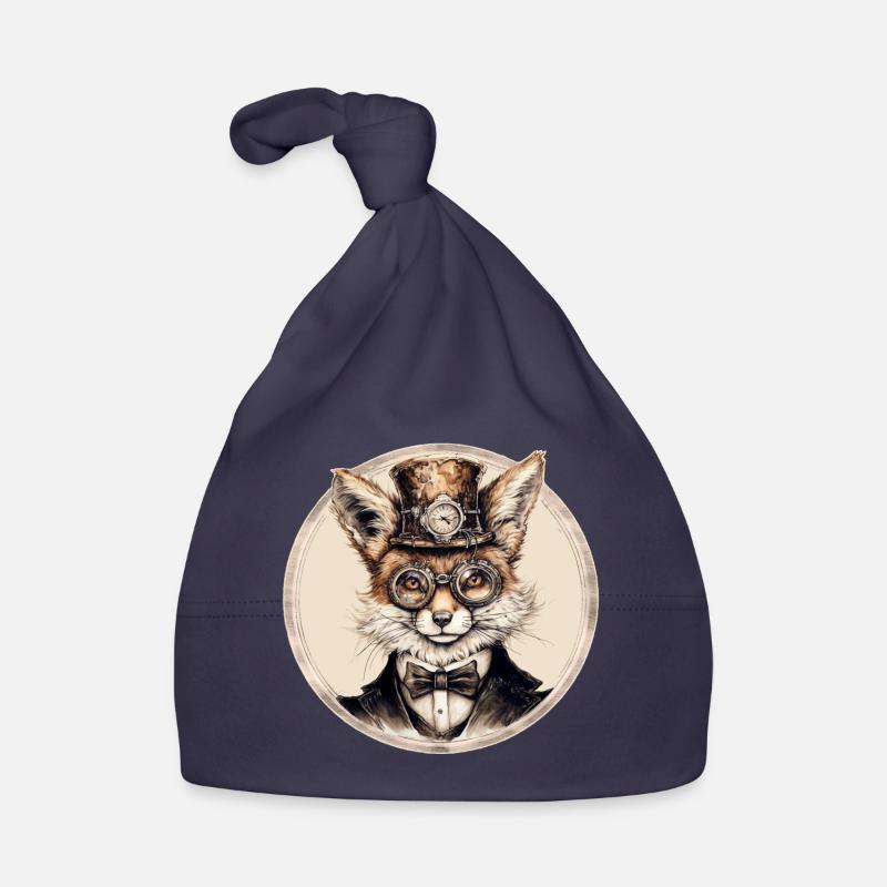 Steampunk Fuchs Baby Bio-Mütze