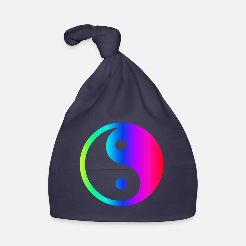 Regenbogen Ying Yang Baby Bio-Mütze