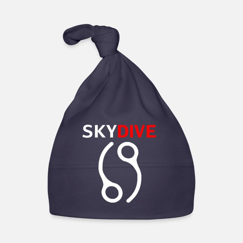 Skydive Pin 69 White Organic Baby Cap