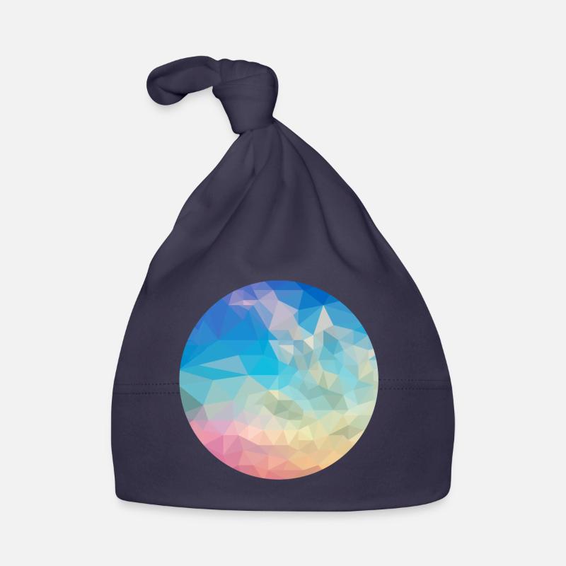 abstract - Organic Baby Cap - navy