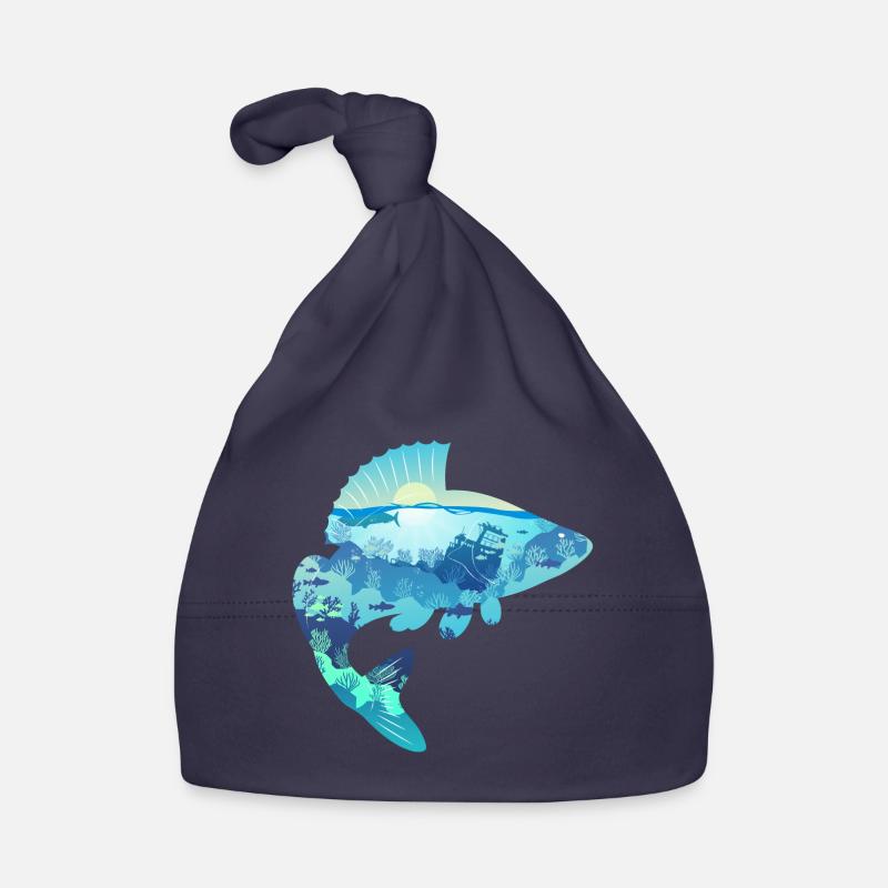 Barsch Perch Bass Baby Bio-Mütze