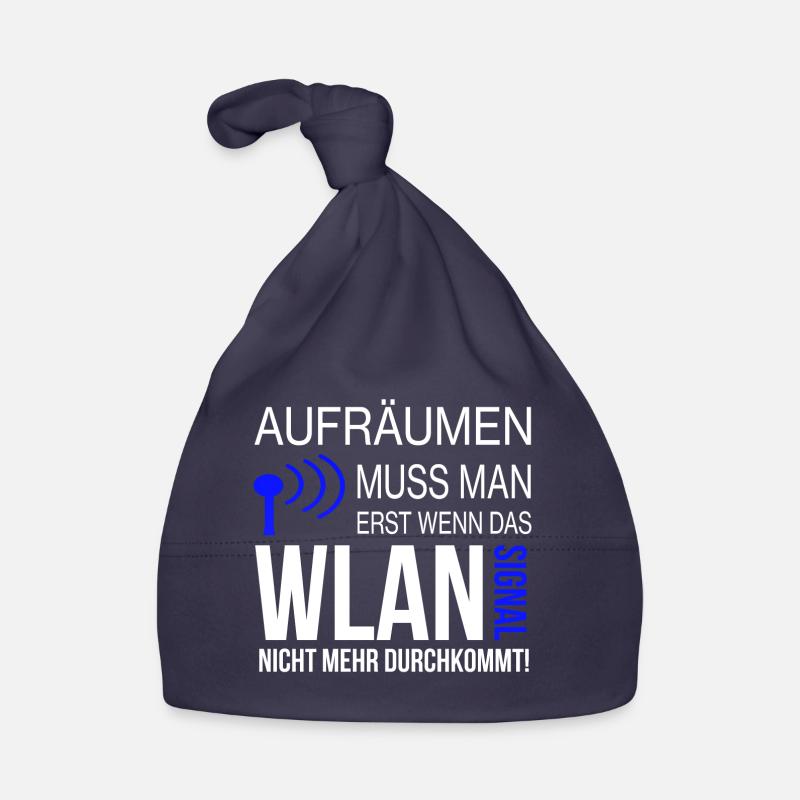 INTERNET GEEK ELTERN KINDER SPRUCH GESCHENK LUSTIG - Baby Bio-Mütze - Navy