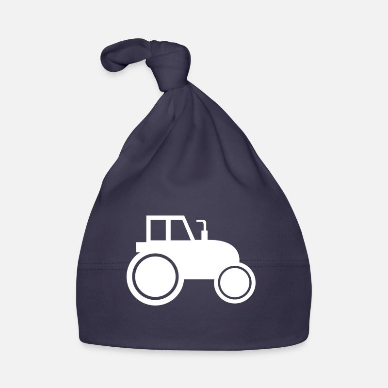 tracteur - Bonnet bio Bébé - marine