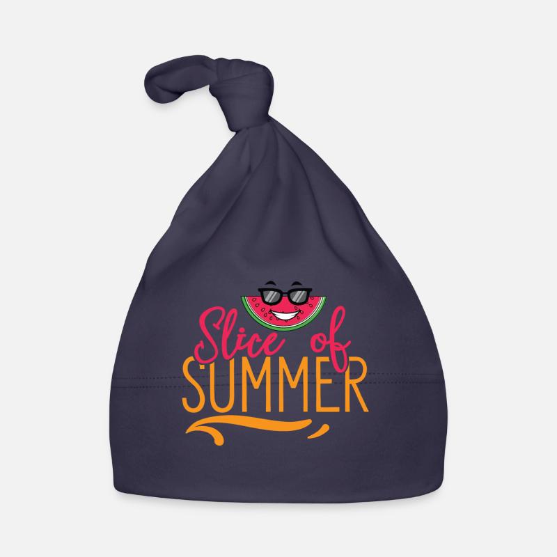 Tranche d'été - Bonnet bio Bébé - marine