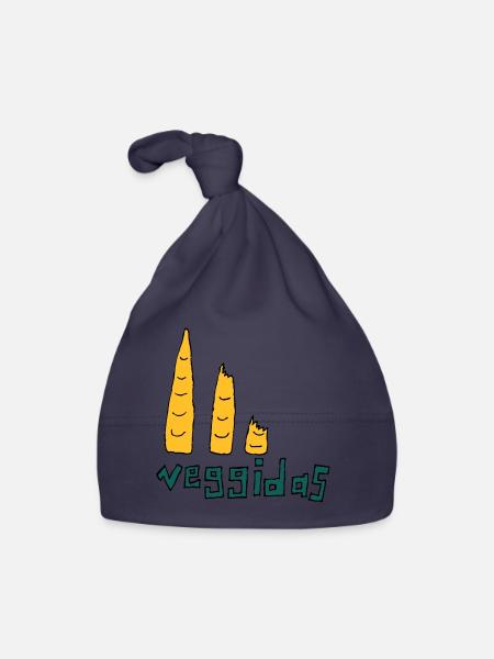 Veggidas - Bonnet bio Bébé - marine - Devant