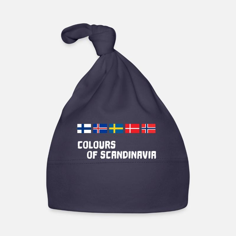 Couleurs des drapeaux de la Scandinavie Drapeau du Nord Odin Bonnet bio Bébé