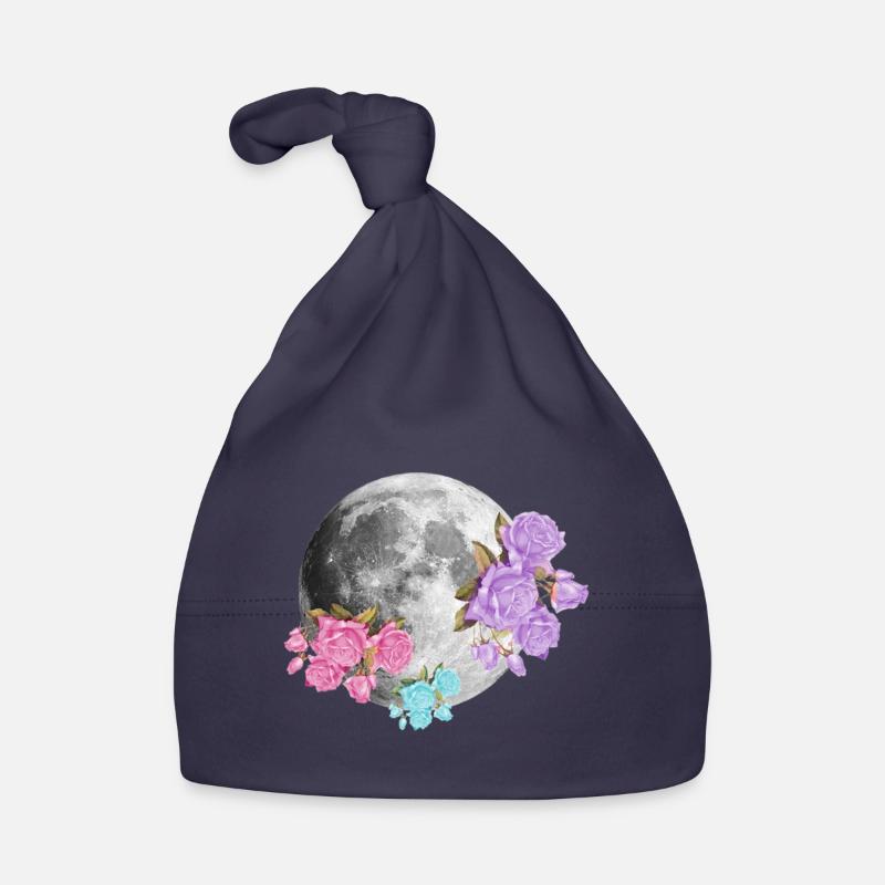 Mond Blumen Ästhetisch Baby Bio-Mütze