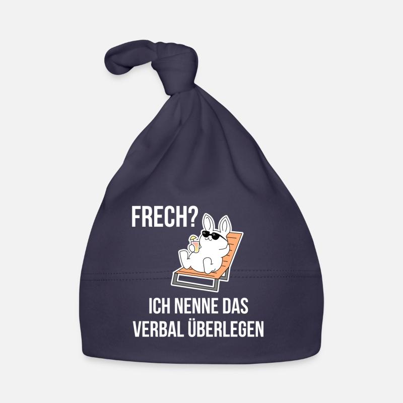Frech Frecher Hase Statement Geek Spruch Geschenk Baby Bio-Mütze