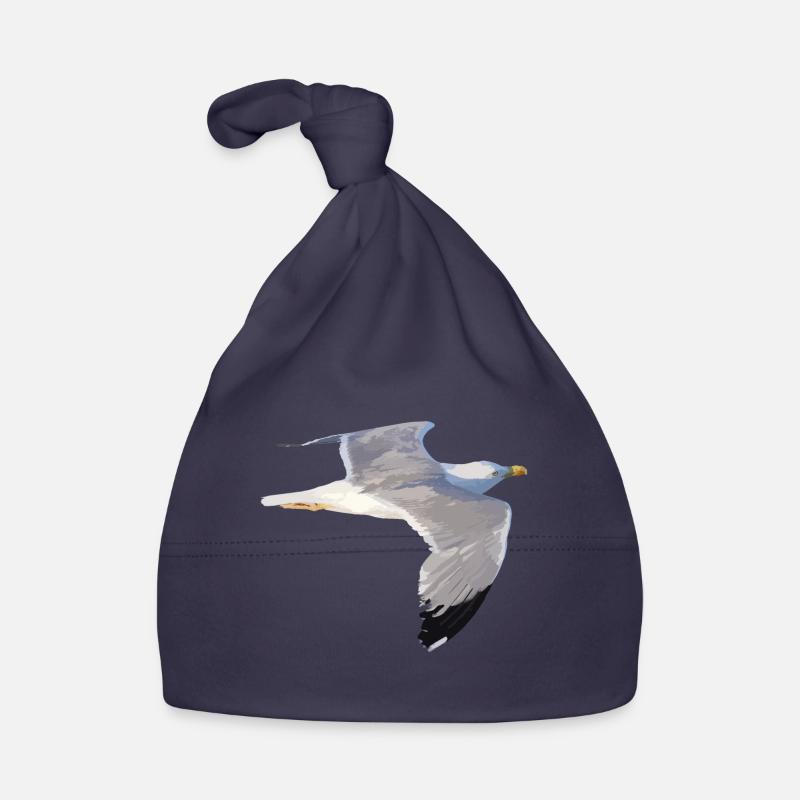 mouette - Bonnet bio Bébé - marine