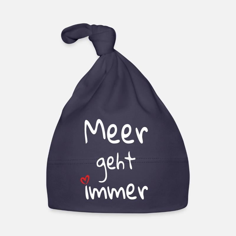 La mer va toujours - Bonnet bio Bébé - marine