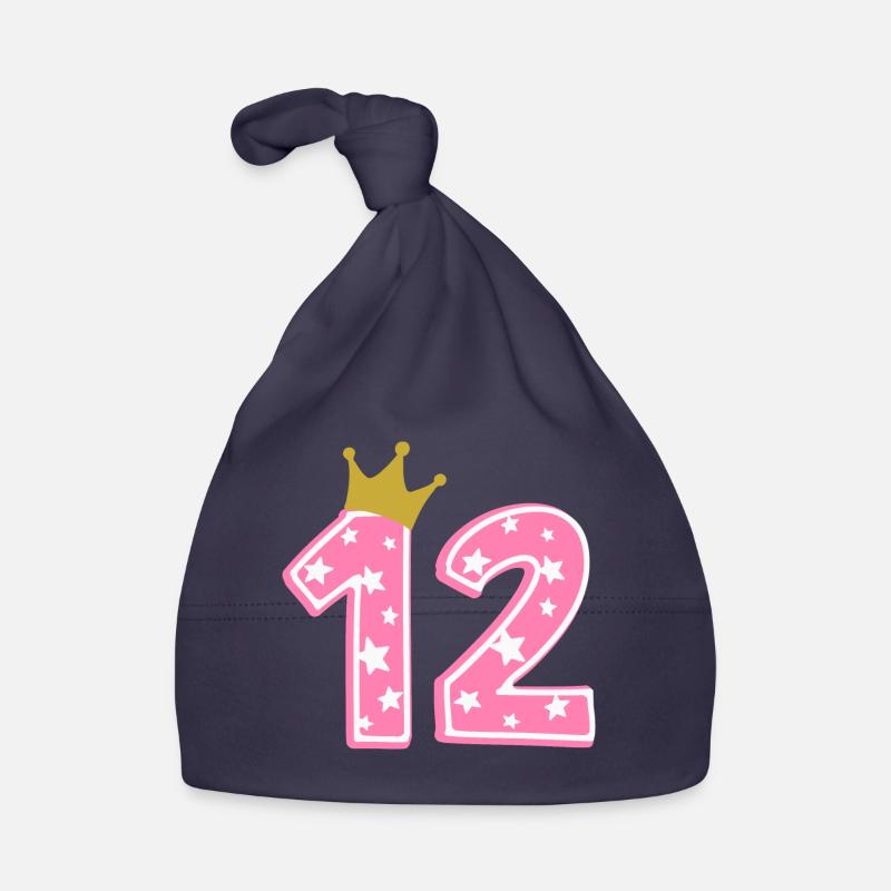 12 Krone 12ème anniversaire 12 ans Bonnet bio Bébé