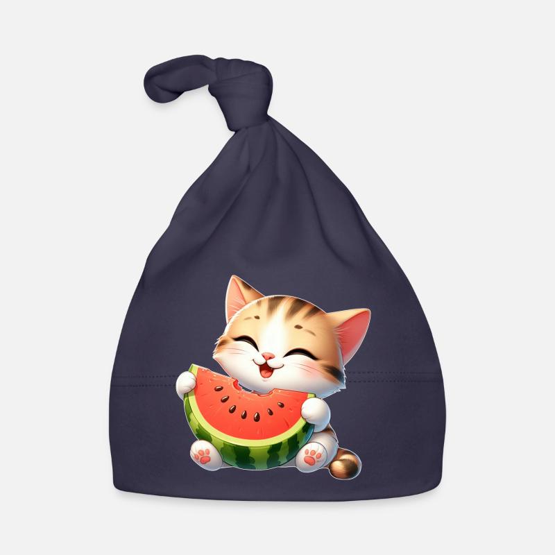 Melon Chat Pastèque Drôle Fruité Bonnet bio Bébé
