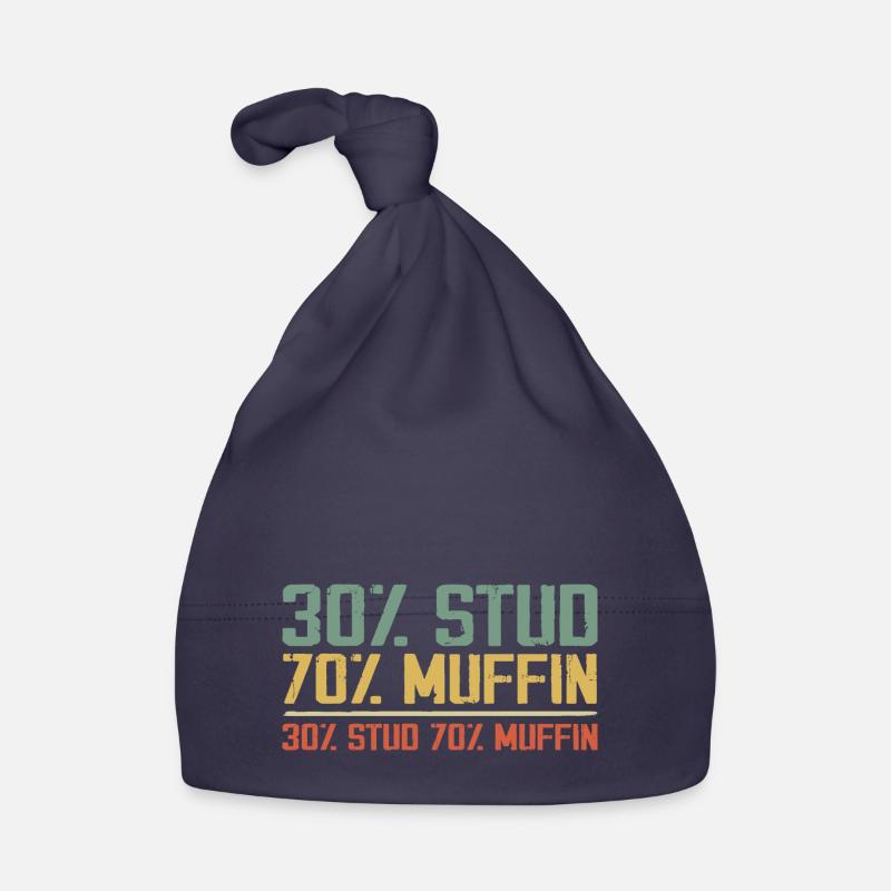 Sarcastic 30% Stud 70% Muffin Dad Father Figure Organic Baby Cap
