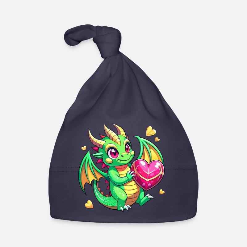 Farbenfroher Drache Baby Bio-Mütze