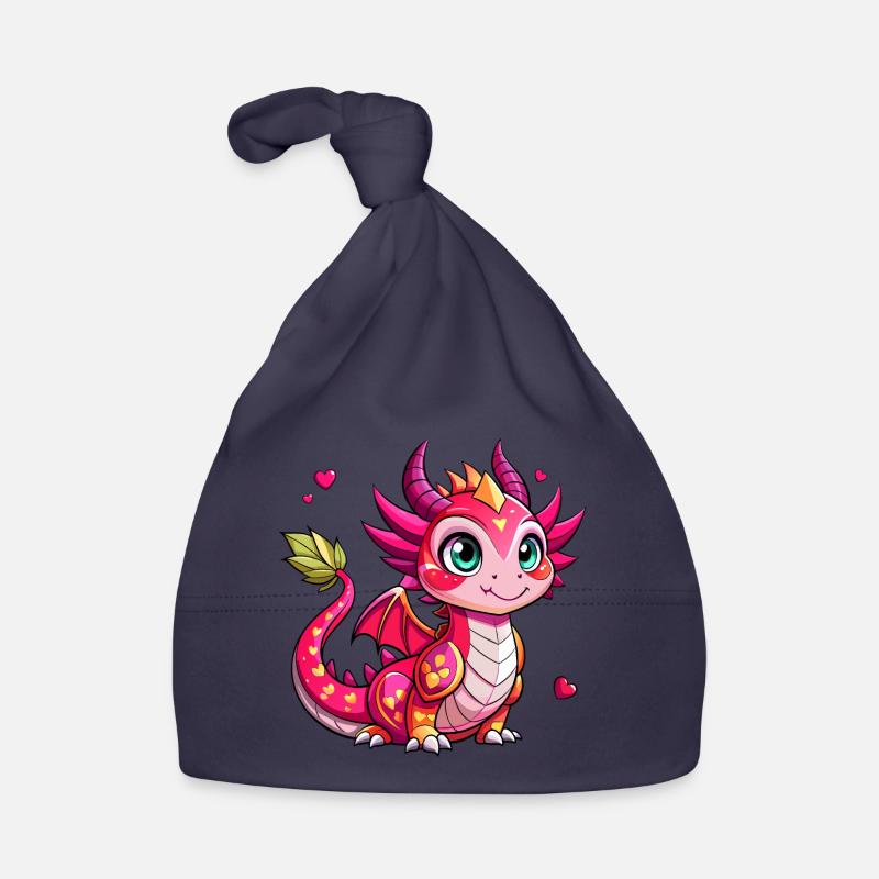 Farbenfroher Drache Baby Bio-Mütze