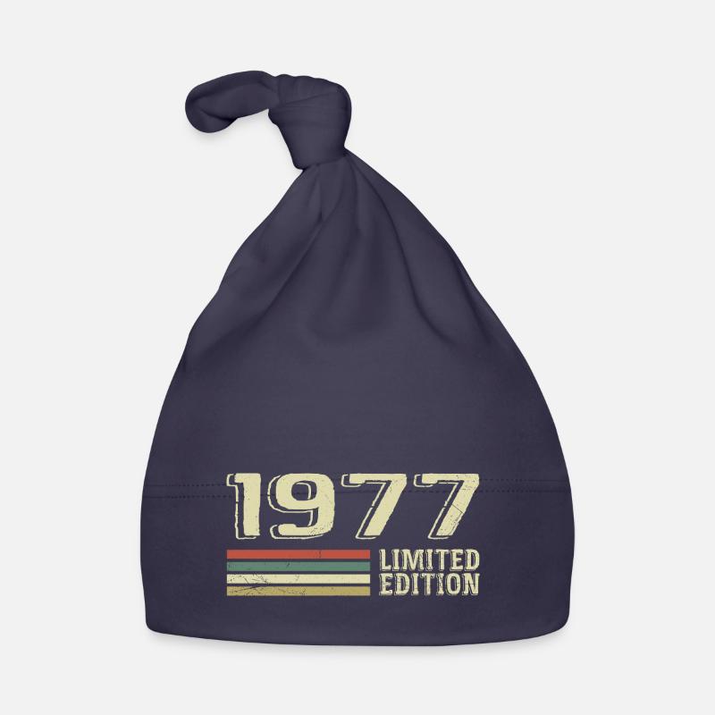 Born In 1977 Birthday 1977 Vintage 1977 Organic Baby Cap