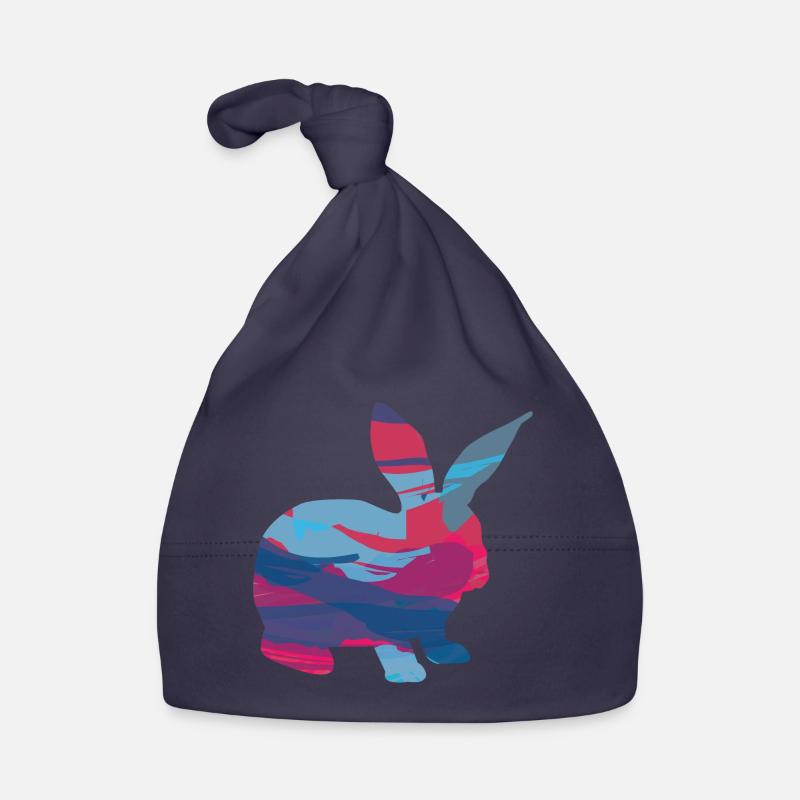 Lapin Lapin Lapin Lapin - Bonnet bio Bébé - marine