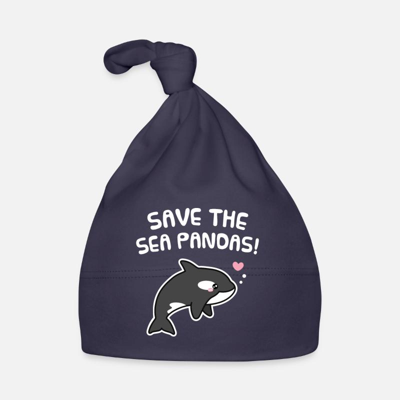 Save The Sea Pandas, Cute Orca Organic Baby Cap