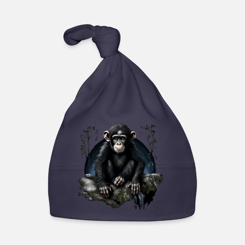 Chimpanzee Monkey Animal Organic Baby Cap