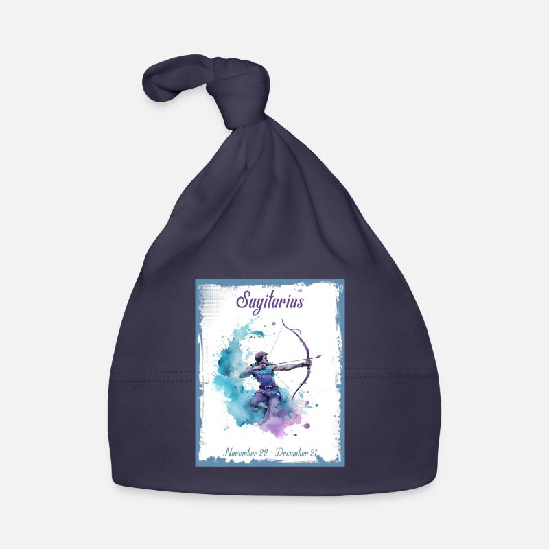 Signes du zodiaque à l’aquarelle : Sagittaire l’archer Bonnet bio Bébé