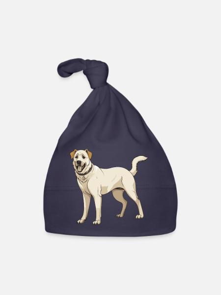Kangal Hund - Baby Bio-Mütze - Navy - Vorne