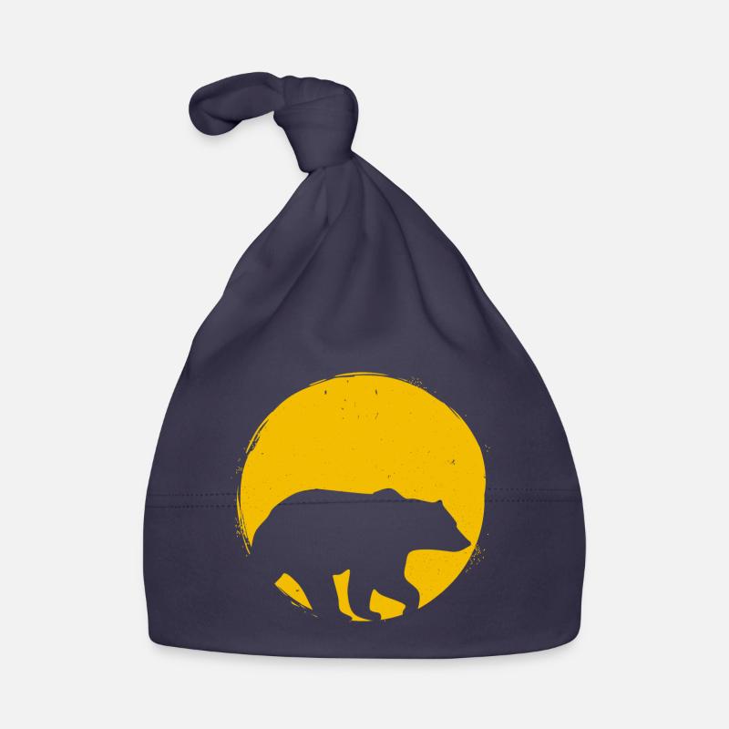 Bear Scandinavia Silhouette Sun Gift Organic Baby Cap