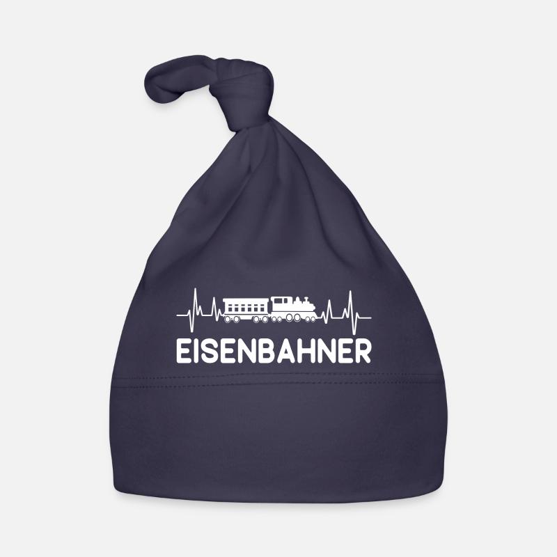 Eisenbahner Eisenbahn Beruf Zug Bahn Herzschlag Baby Bio-Mütze