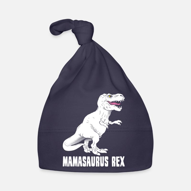 Mère Dinosaure - Mamasaurus Rex - Drôle - Bonnet bio Bébé - marine