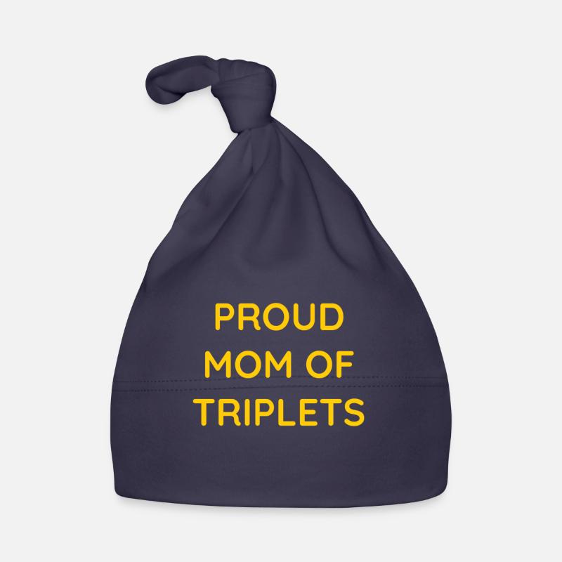 Mère de triplés triple bonheur Bonnet bio Bébé