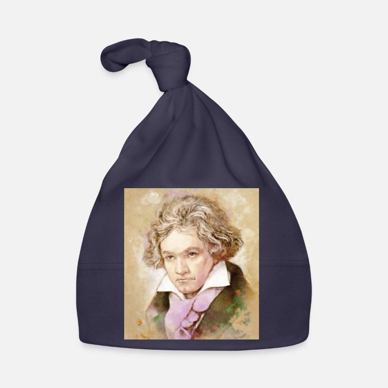 Ludwig van Beethoven dans un style aquarelle Bonnet bio Bébé