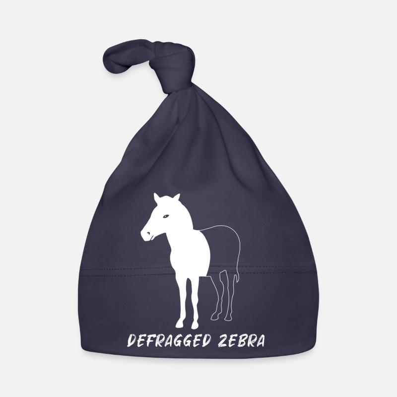 Cadeau de programmeur Geek Admin de Zebra défragmenté Bonnet bio Bébé