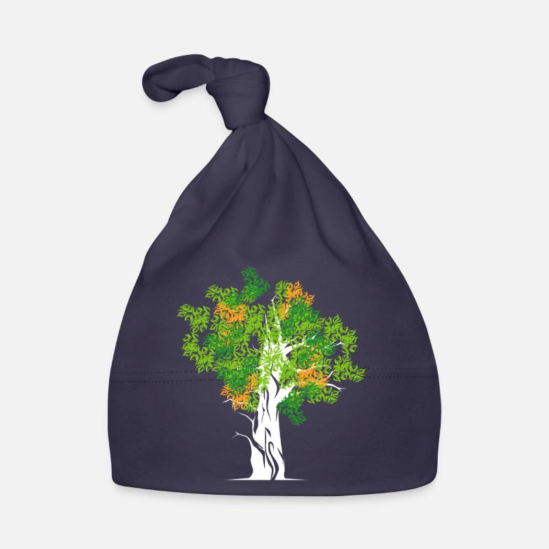 tree tree trees nature symbol colors colors Organic Baby Cap