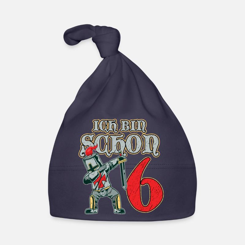 Ritter Geburtstag ich bin schon 6 Geburtstagsshirt Baby Bio-Mütze