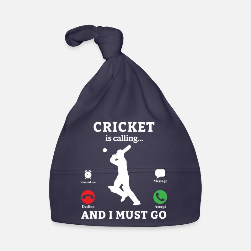 Cricket Cricketspieler Cricketspiel Geschenk Baby Bio-Mütze