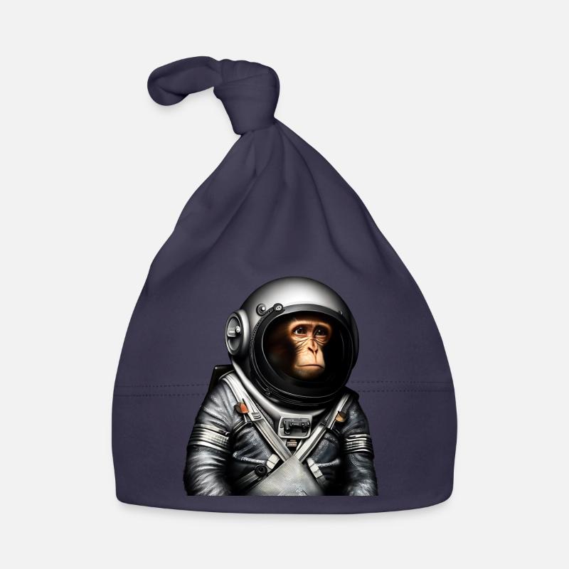 Space Astronaut Monkey Organic Baby Cap