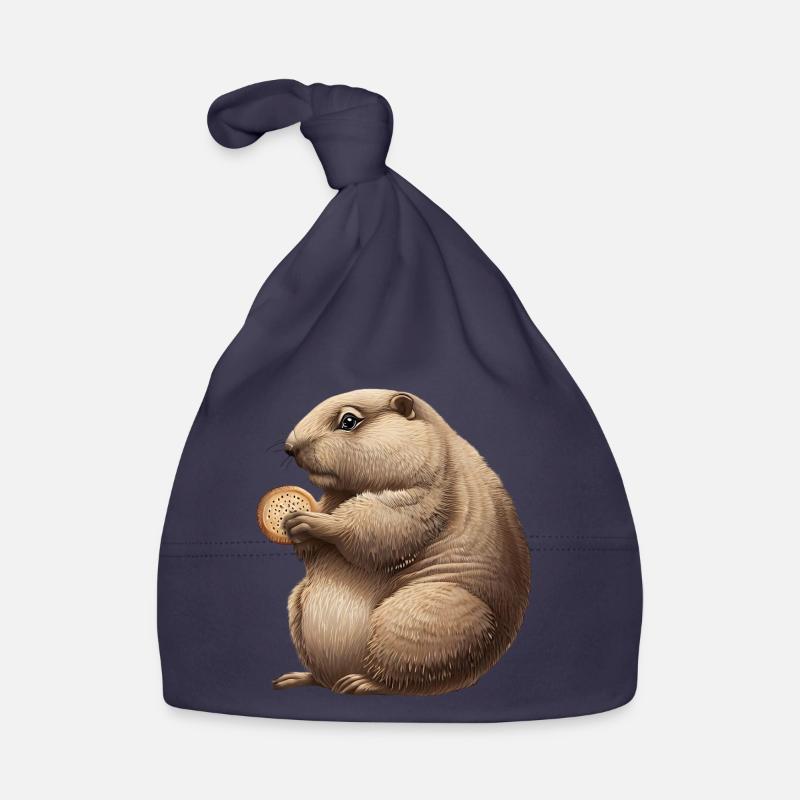 Marmotte avec craquelins Bonnet bio Bébé