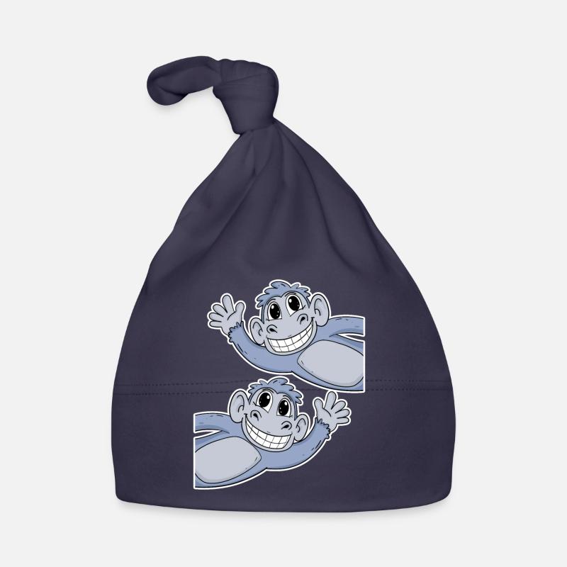 Singe Singe - Bonnet bio Bébé - marine
