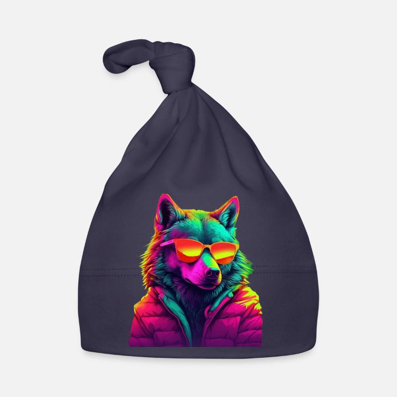Wolf with Sunglasses Wolves Predator Nature Forest Organic Baby Cap