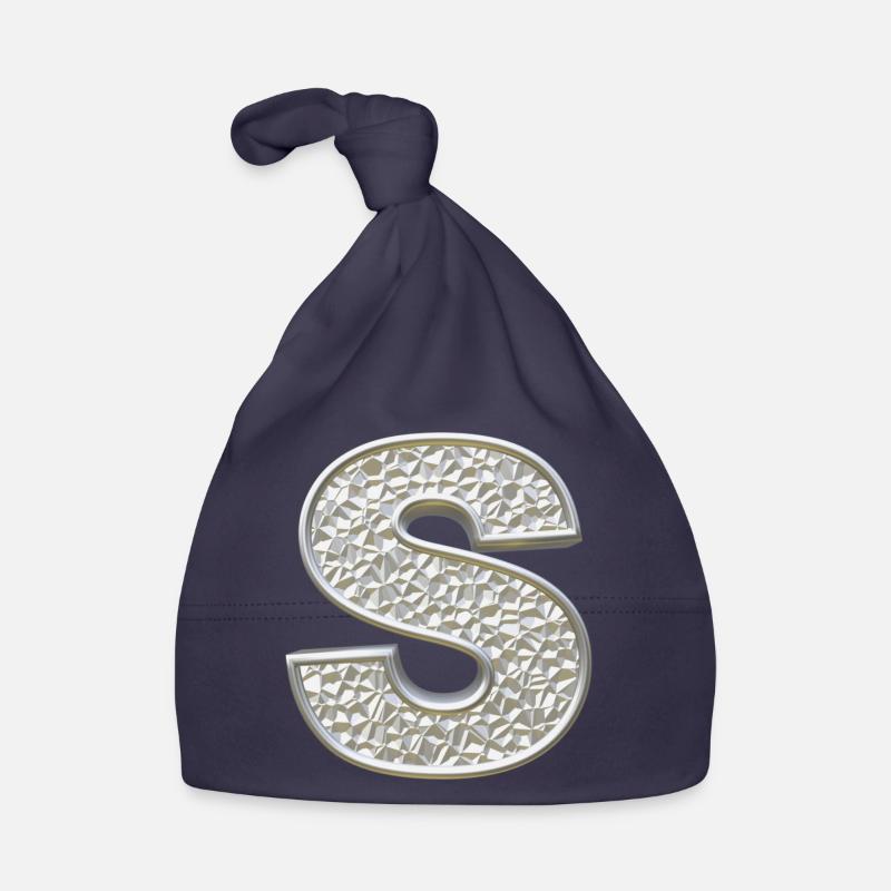 S, letter, initial, monogram, Baby Bio-Mütze