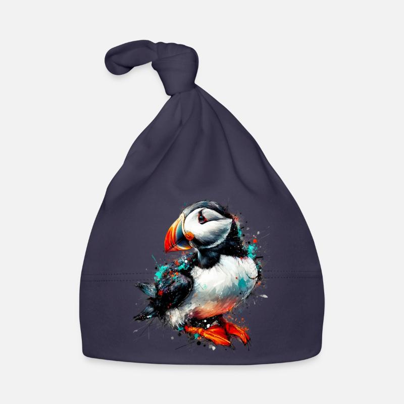 Macareux - Bonnet bio Bébé - marine