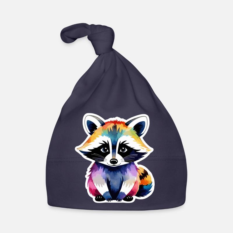Waschbär Wasserfarben Illustration Baby Bio-Mütze