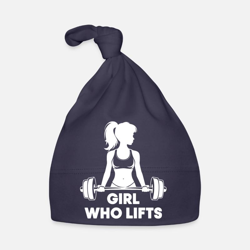 Bodybuilder Gym Girl Barbell Power Beauty Organic Baby Cap