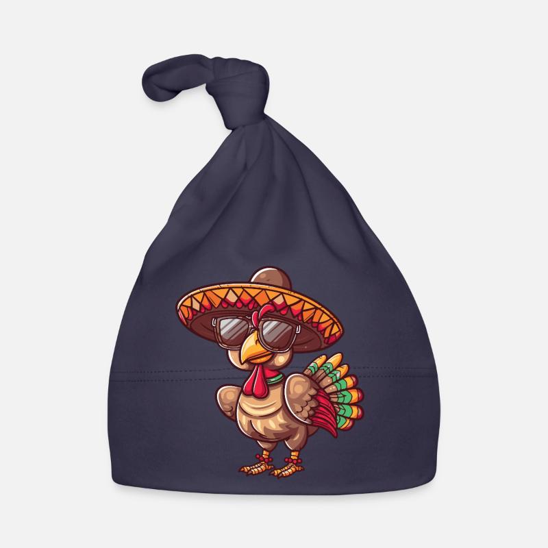 Turkey Comic Funny Sombrero Organic Baby Cap