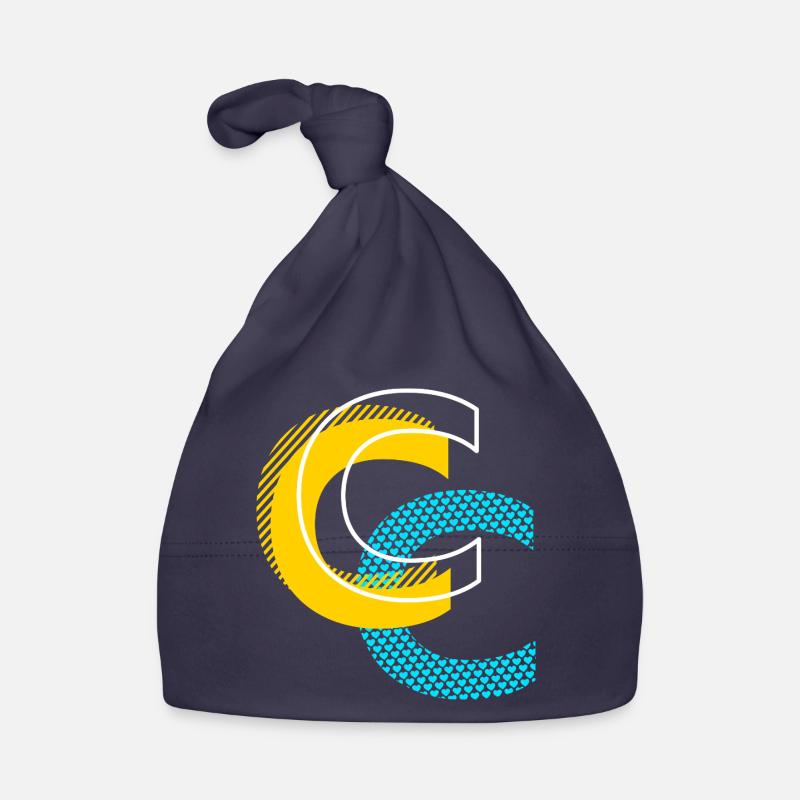 Initial letter C Organic Baby Cap