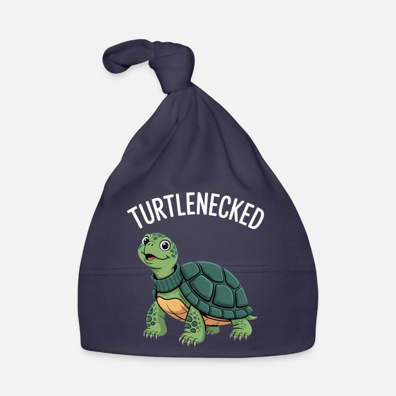 Turtlenecked Turtle Pun Humor Organic Baby Cap