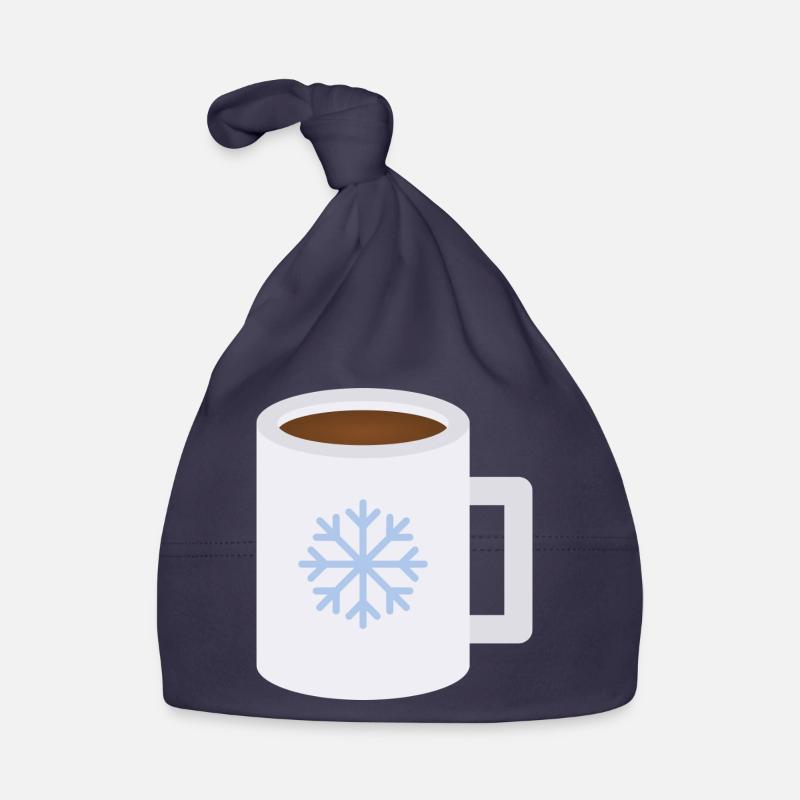 Motif de tasse en forme de flocon de neige Bonnet bio Bébé