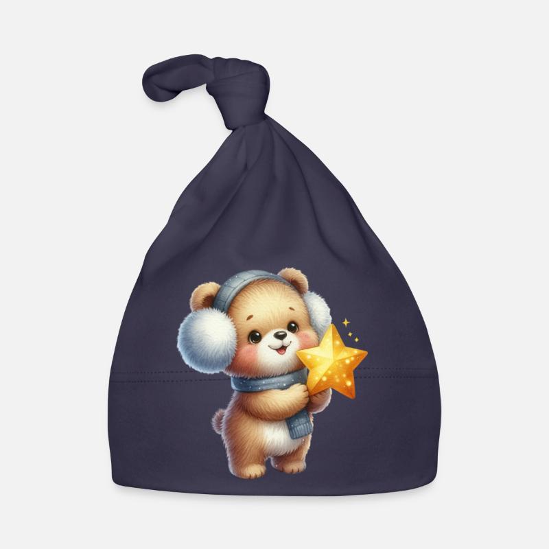Ours douillet avec Star Wish Bonnet bio Bébé