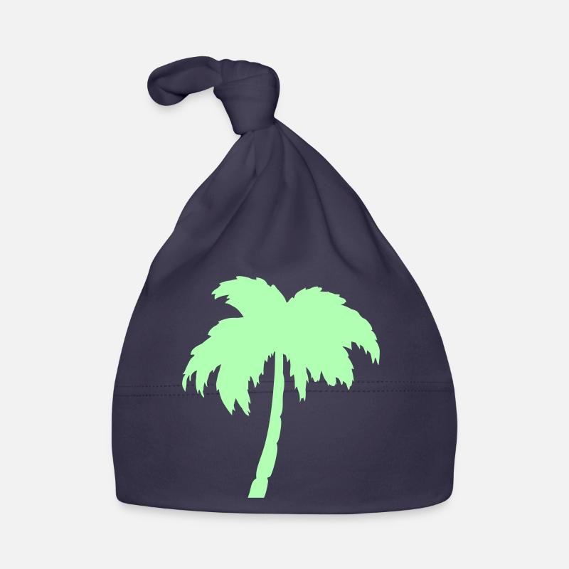 Palm Tree Mint Silhouette Organic Baby Cap