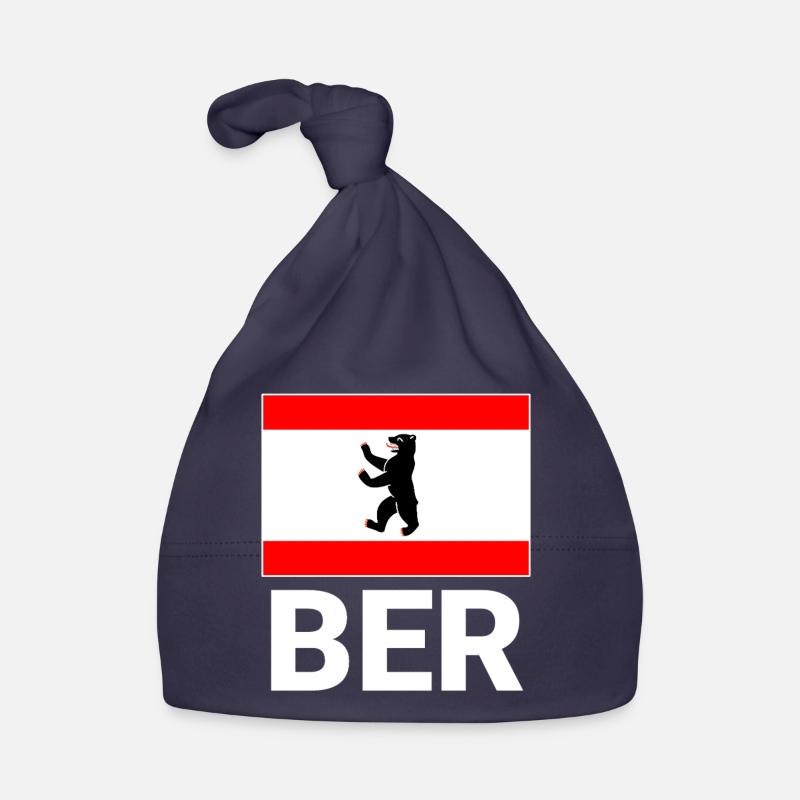 Drapeau de Berlin avec abréviation BER Bonnet bio Bébé