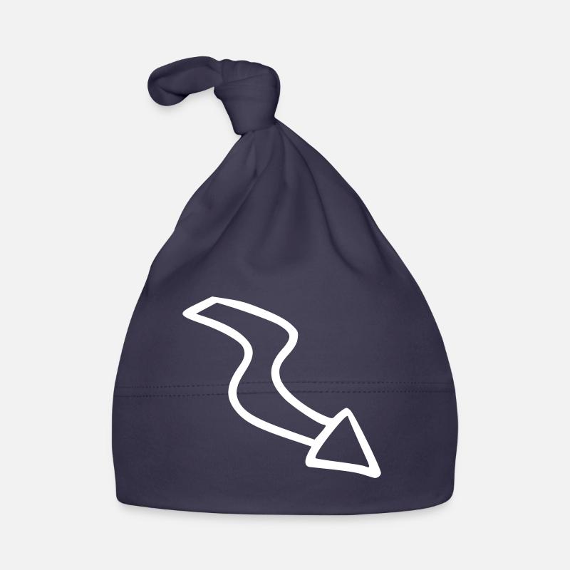Arrow drawing sketch white Organic Baby Cap